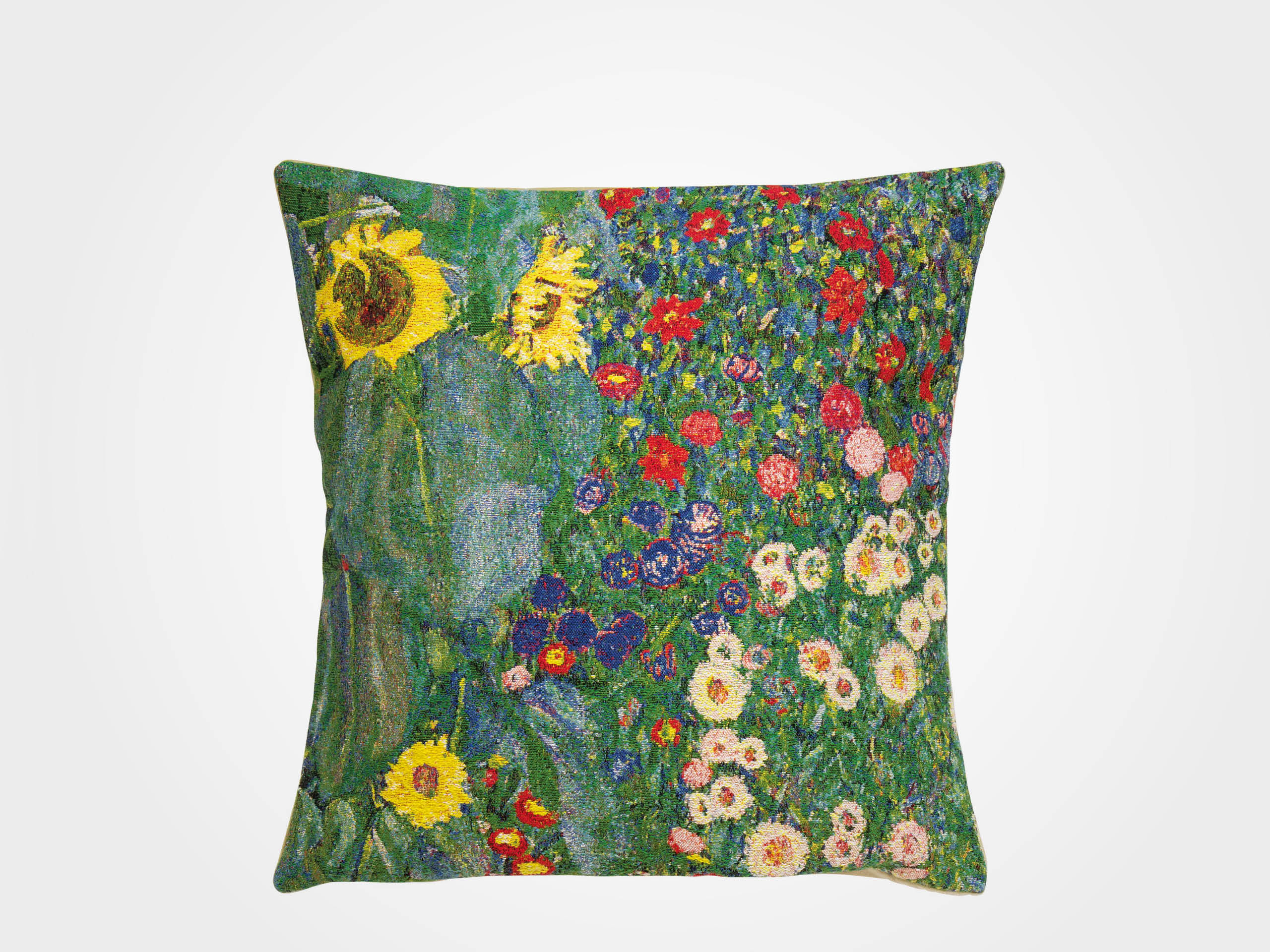 Gustav Klimt: Kissenhülle "Bauerngarten mit Sonnenblumen"