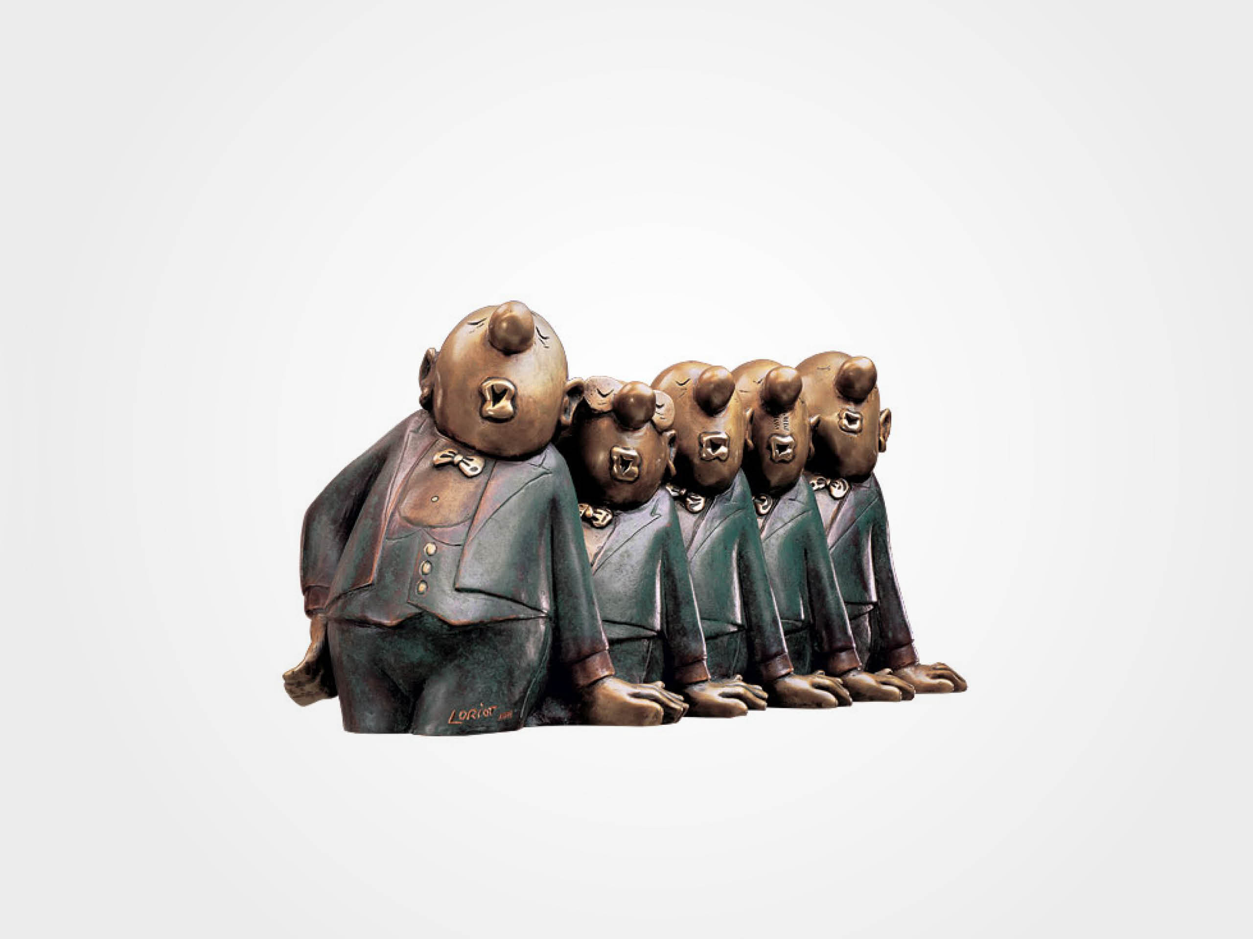Loriot: Skulptur "Comedian Harmonists", Version in Bronze