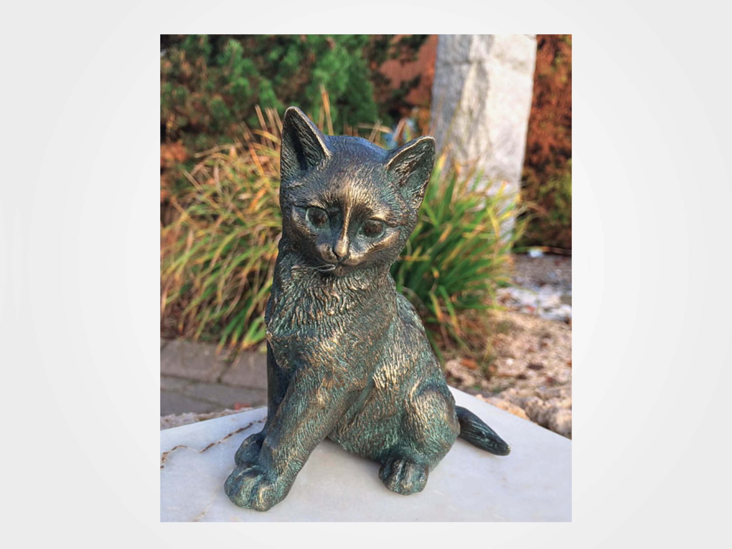 Gartenskulptur "Junges Kätzchen", Bronze