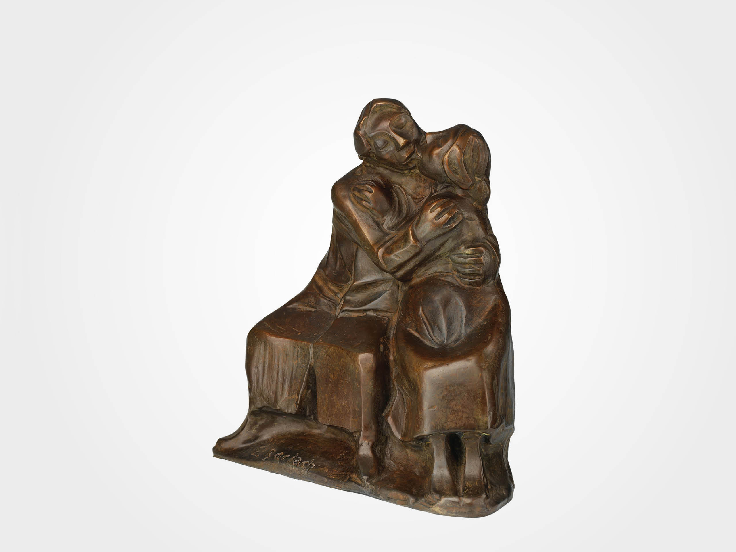 Ernst Barlach: Skulptur "Kussgruppe I" (1921), Bronze