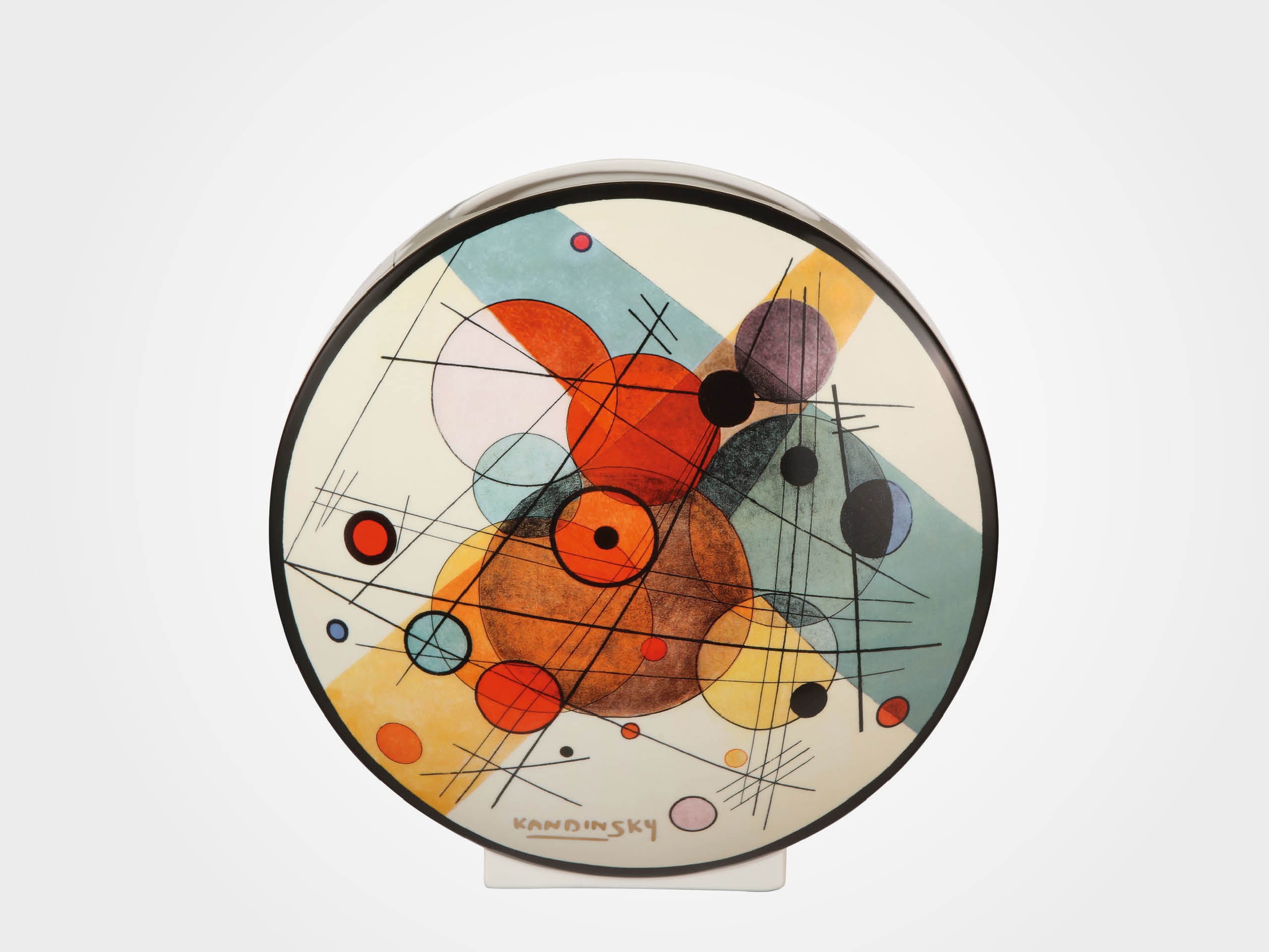 Porzellanvase "Kreise in einem Kreis" - nach Wassily Kandinsky