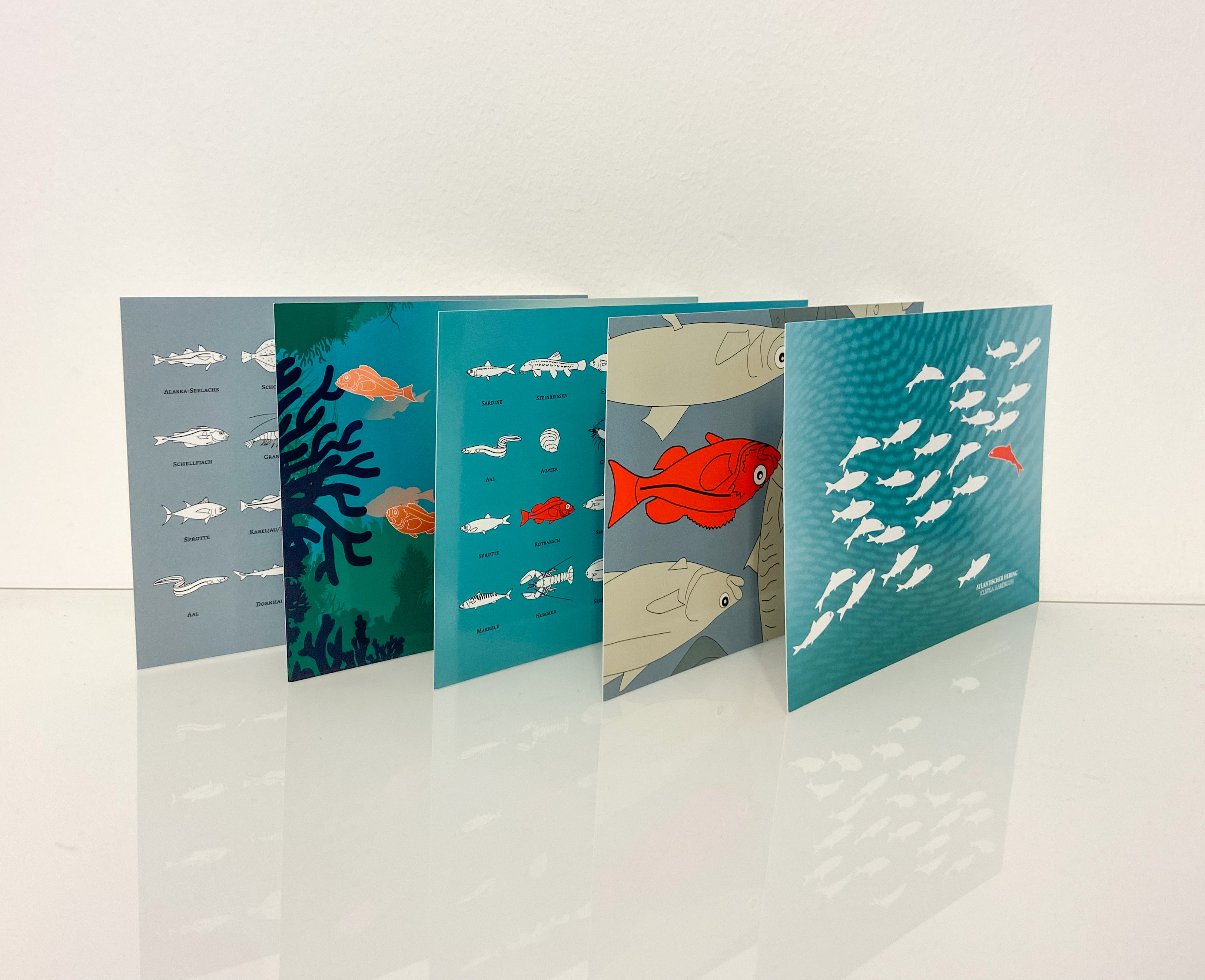 Postkarten-Set RED FISH