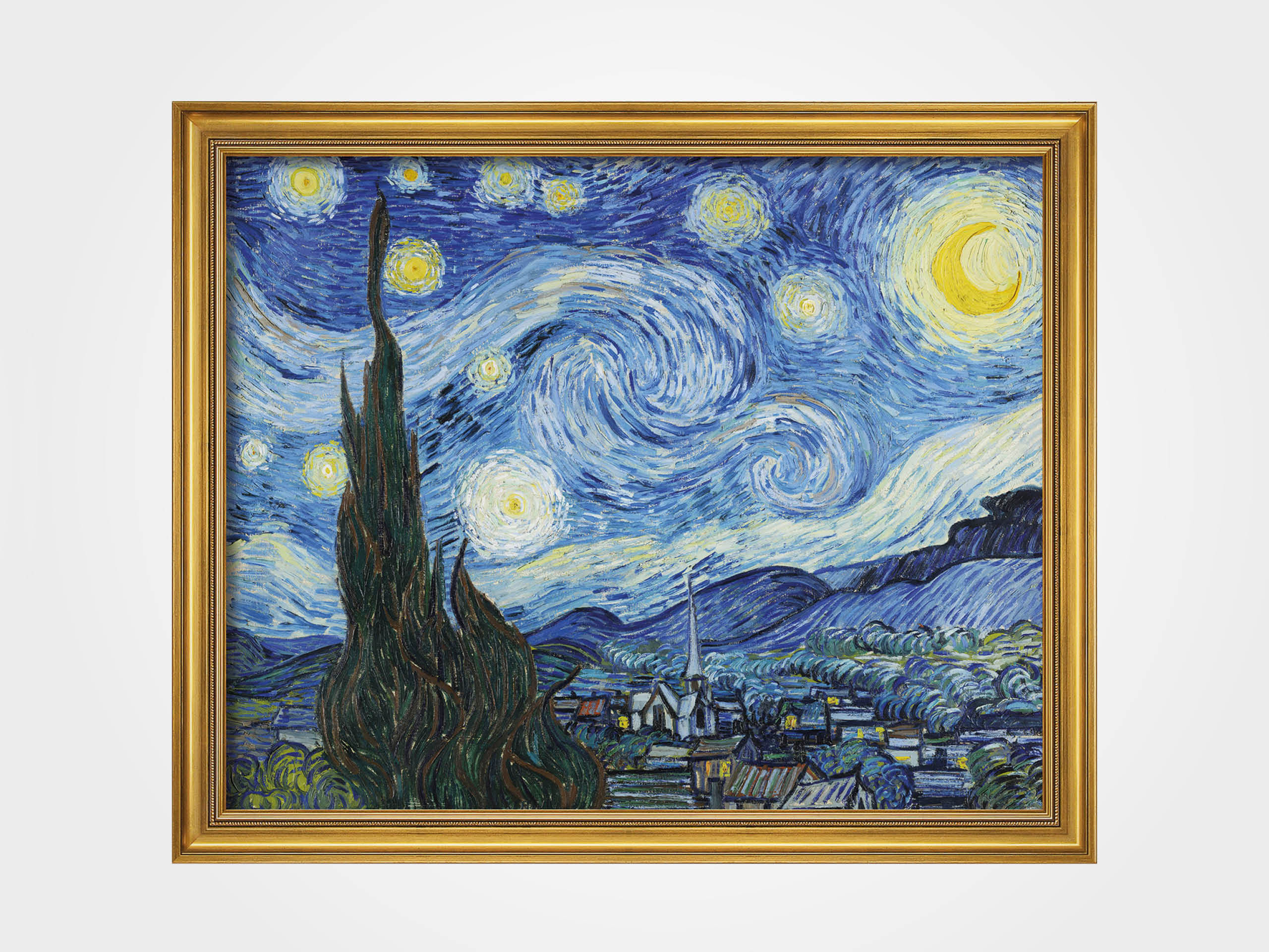 Vincent van Gogh: Bild "Sternennacht" (1889), gerahmt